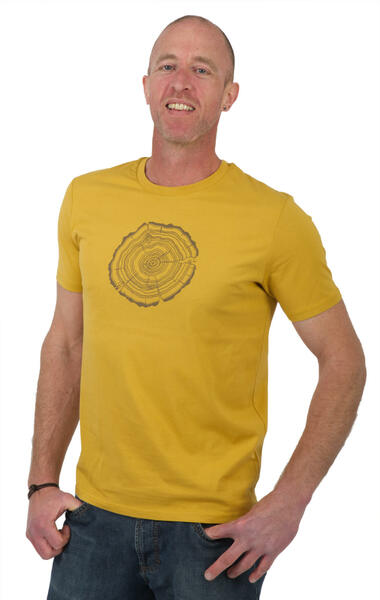 Shirt Aus Biobaumwolle Fairwear Für Herren "Treeslice" In Ocre-gelb günstig online kaufen