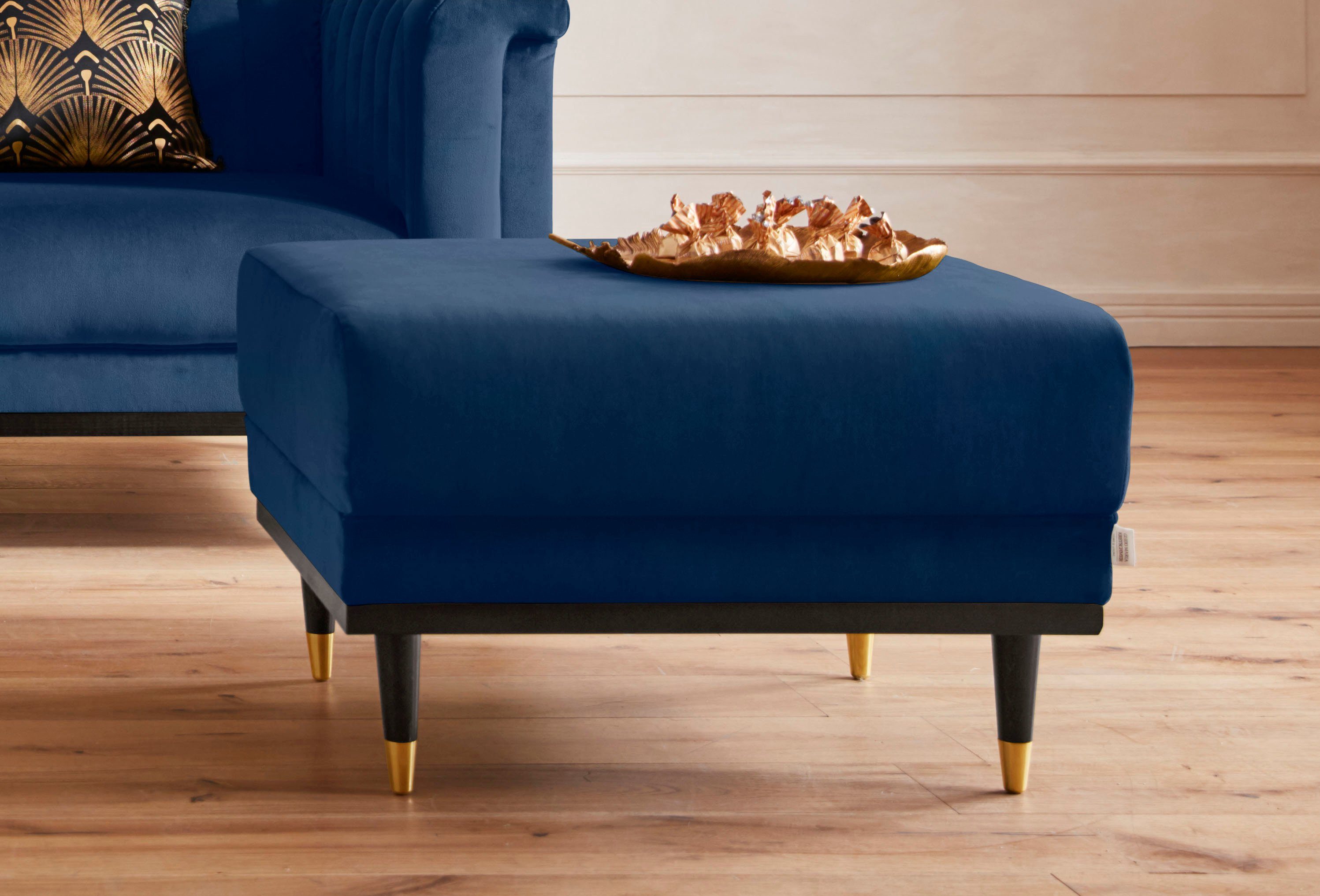 Home affaire Hocker "Chamby", mit Holzrahmen unten günstig online kaufen