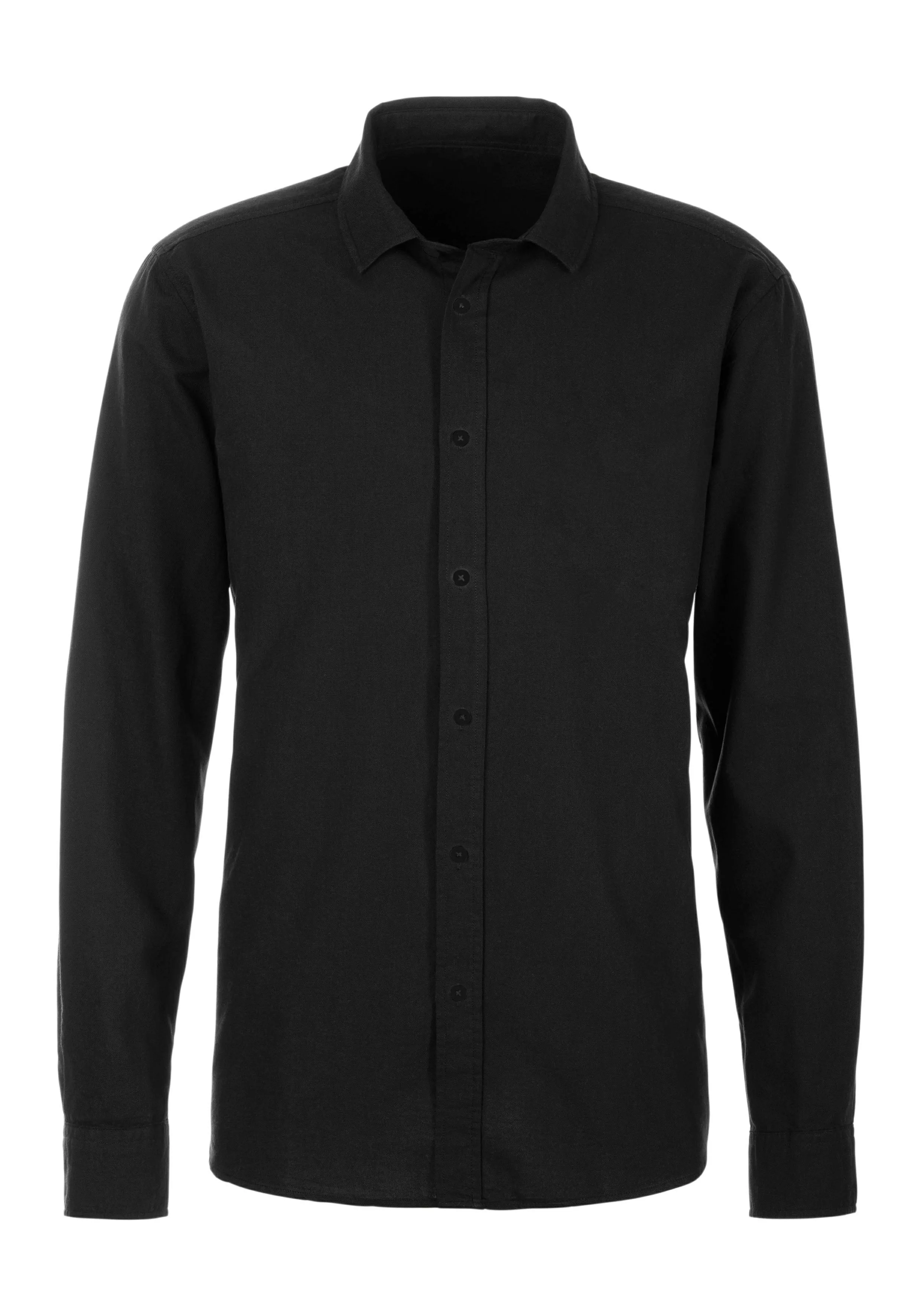 John Devin Langarmhemd Regular Fit, Leinenhemd mit Kentkragen aus Baumwoll- günstig online kaufen
