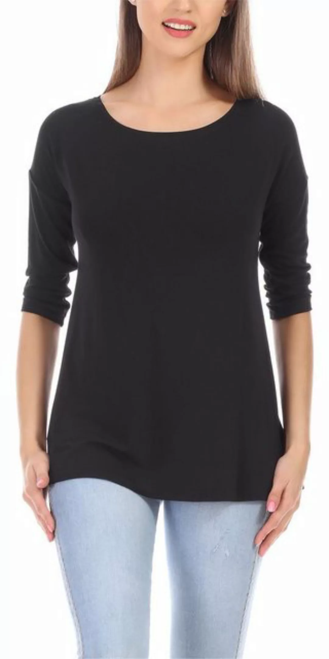 Merry Style T-Shirt Langes Oberteil Shirt mit Spitze MS10-318 (1-tlg) günstig online kaufen