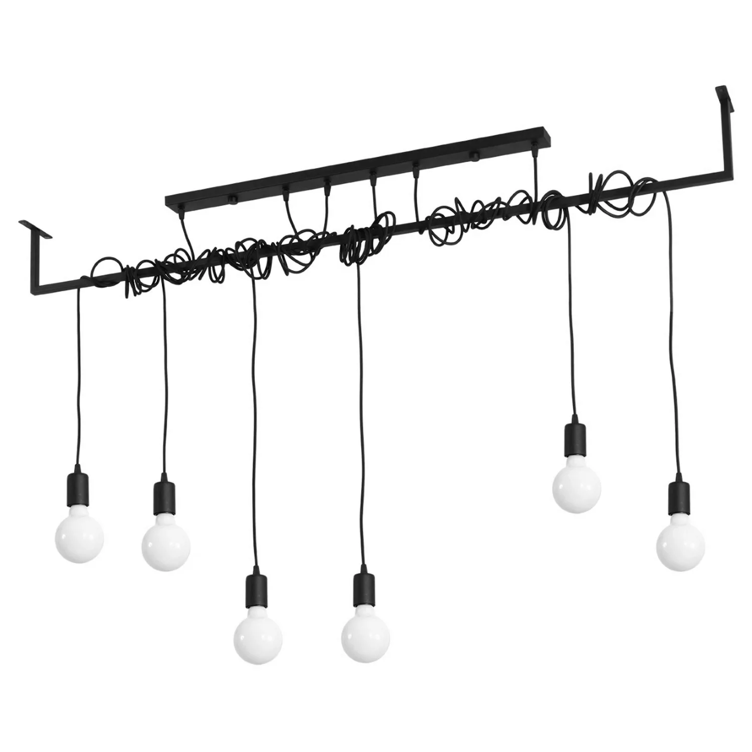 Sollux Lighting Kronleuchter Salamanca 6 Schwarz günstig online kaufen