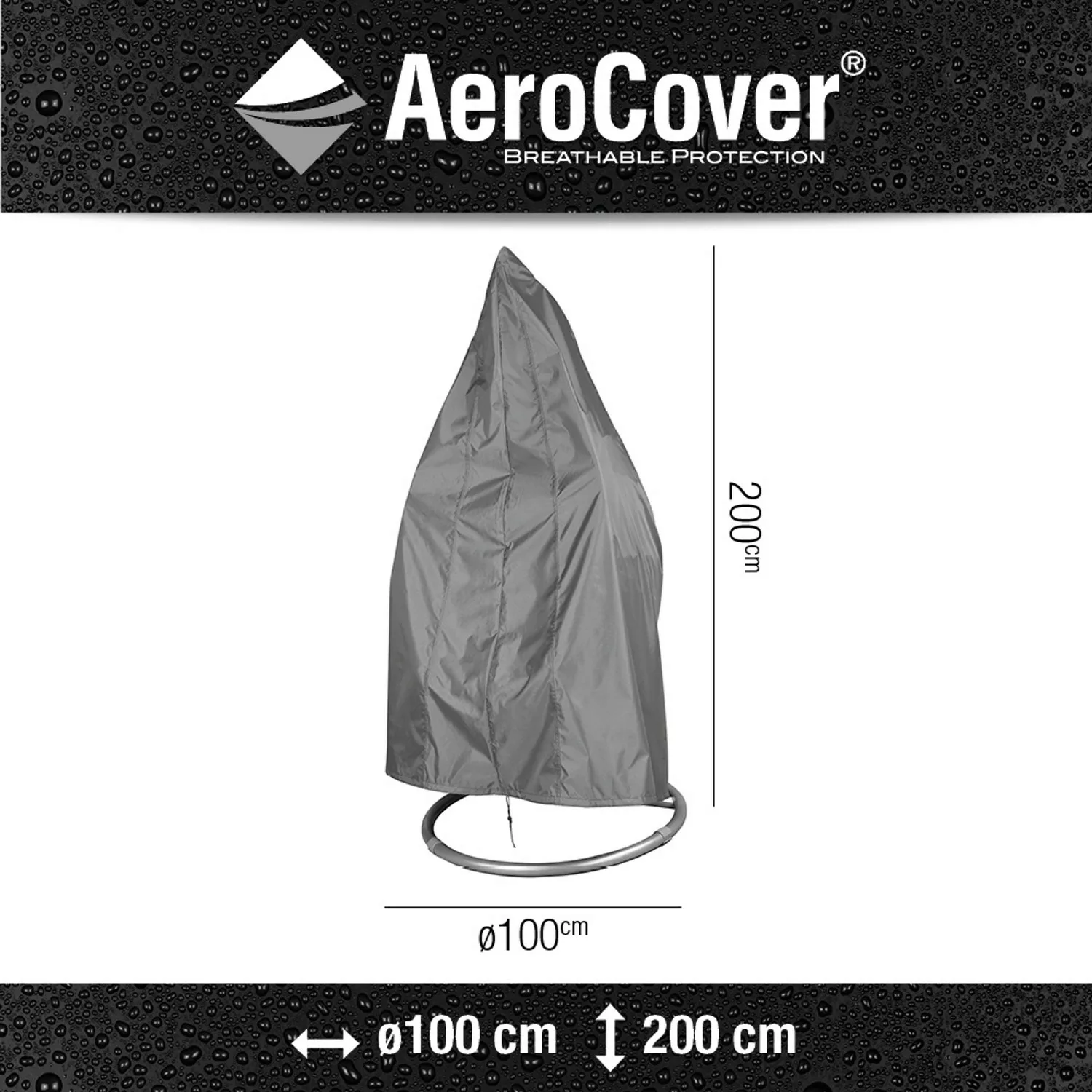 Aerocover Schutzhülle Aerocover Anthrazit Ø 100 cm x 200 cm günstig online kaufen