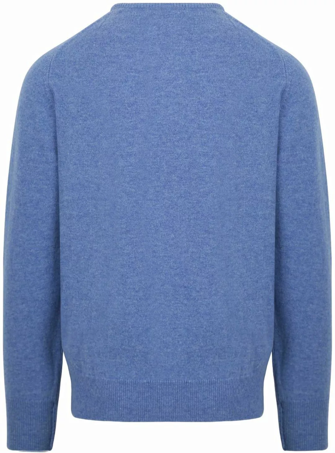 William Lockie O-Auschnitt Pullover Lammwolle Blau - Größe XL günstig online kaufen