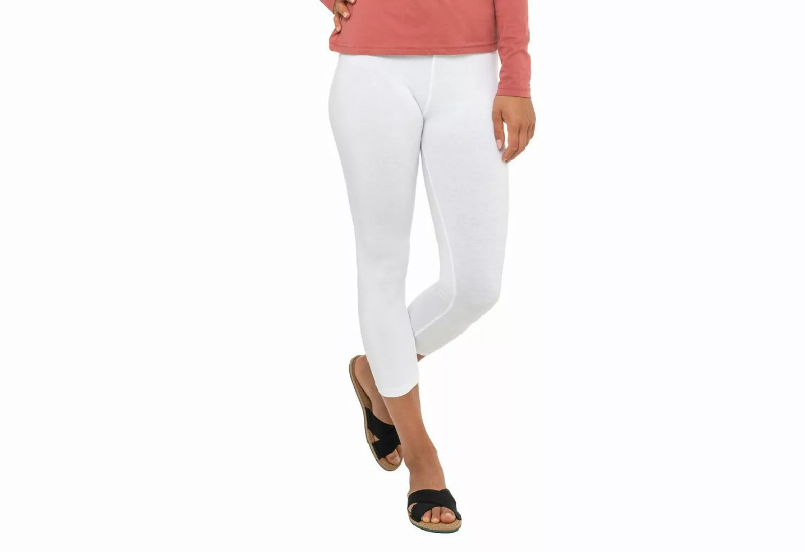 celodoro 3/4-Leggings Damen Leggings (3/4 Capri) Stretch-Jersey Hose aus Ba günstig online kaufen