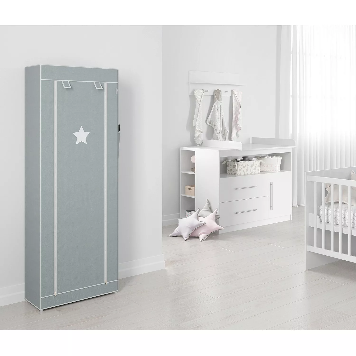 Roba Steck-Aufbewahrungsschrank - grau - 58 cm - 142 cm - 28 cm - Baby > Ba günstig online kaufen