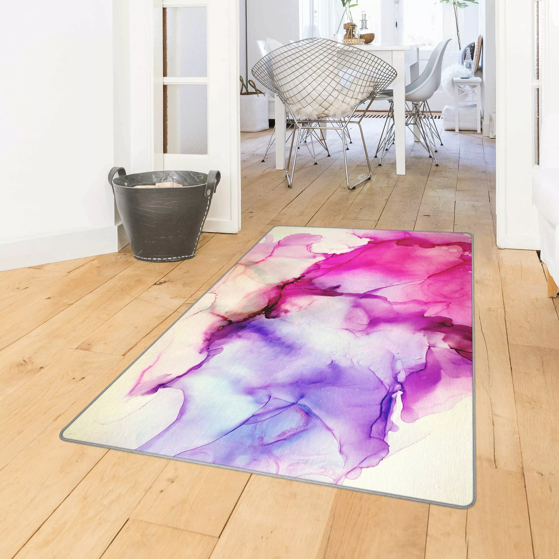 Teppich Farbkomposition in Pink und Lila günstig online kaufen