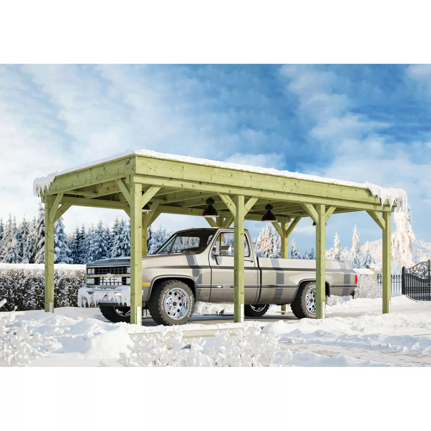 Weka Einzelcarport 609  294 cm x 591 cm günstig online kaufen