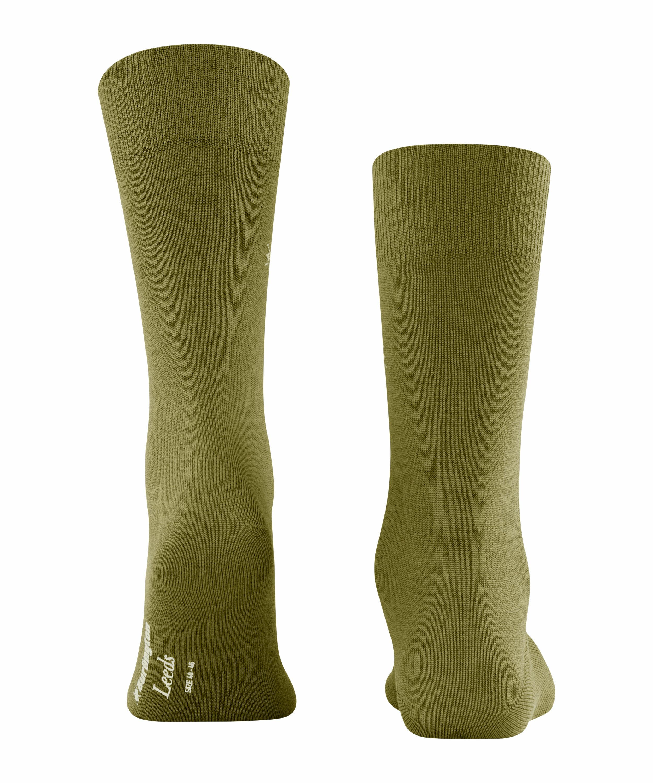 Burlington Leeds Herren Socken, 40-46, Grün, Uni, Schurwolle, 21007-718602 günstig online kaufen
