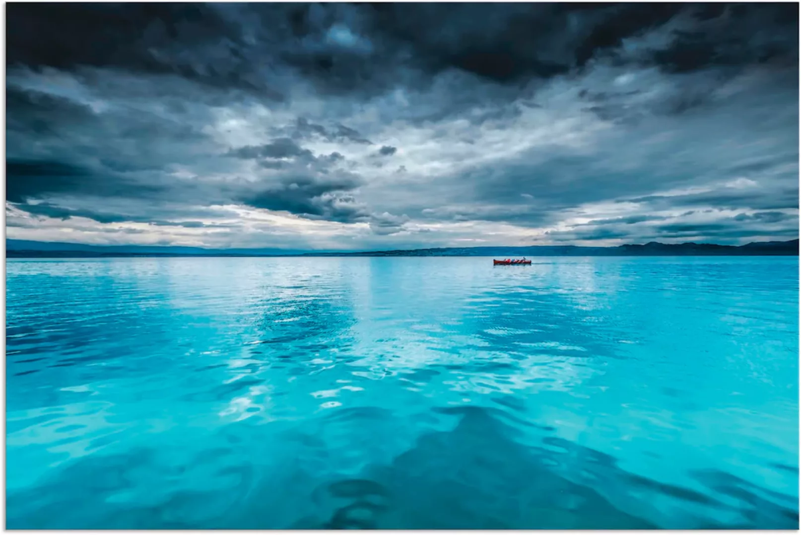Artland Wandbild »Mystischer See mit Boot«, Gewässer, (1 St.) günstig online kaufen