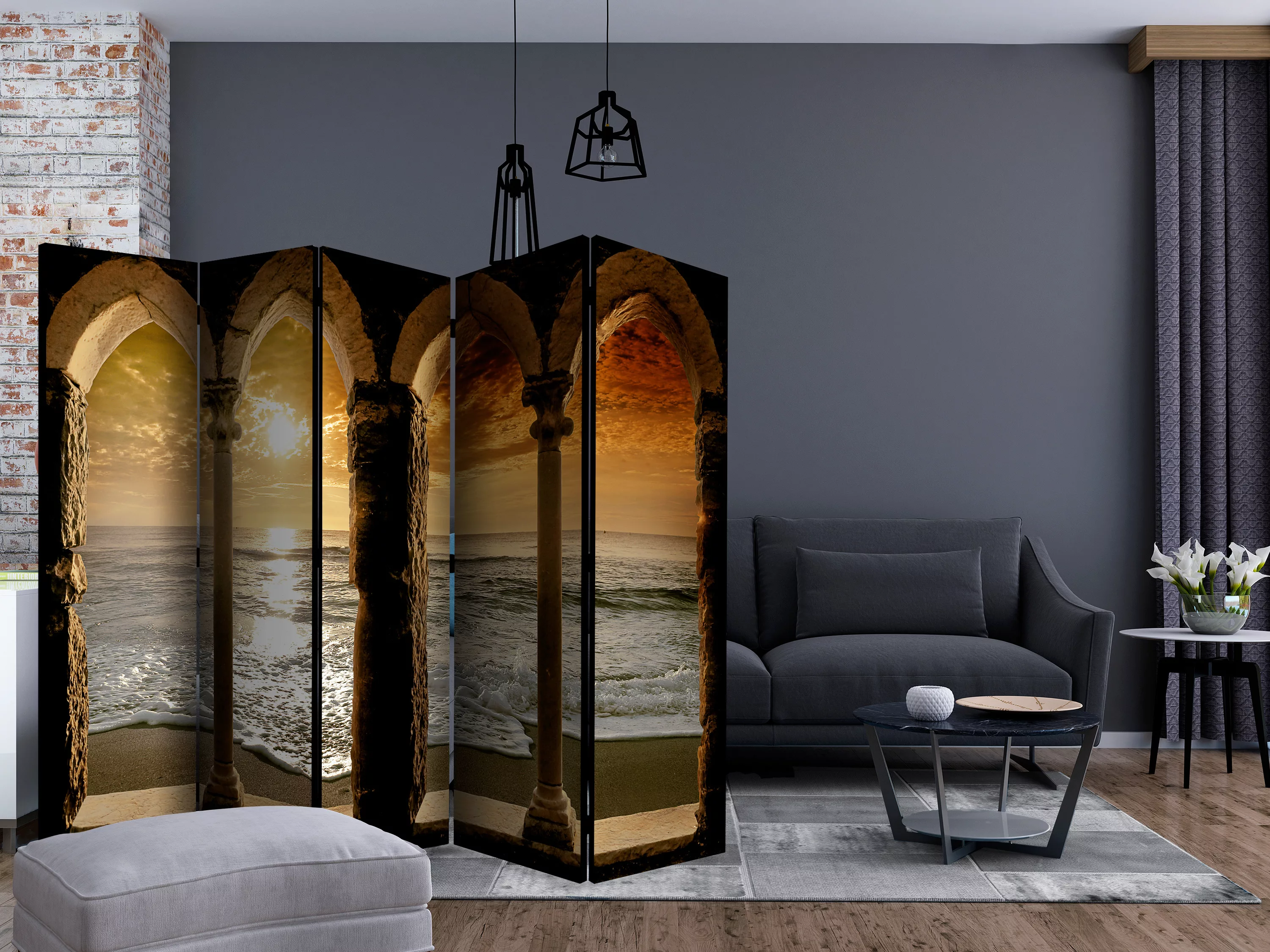 5-teiliges Paravent - Idyll Ii [room Dividers] günstig online kaufen