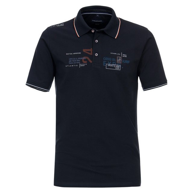 CASAMODA Poloshirt Große Größen Herren Poloshirt maritime Details dunkelbla günstig online kaufen