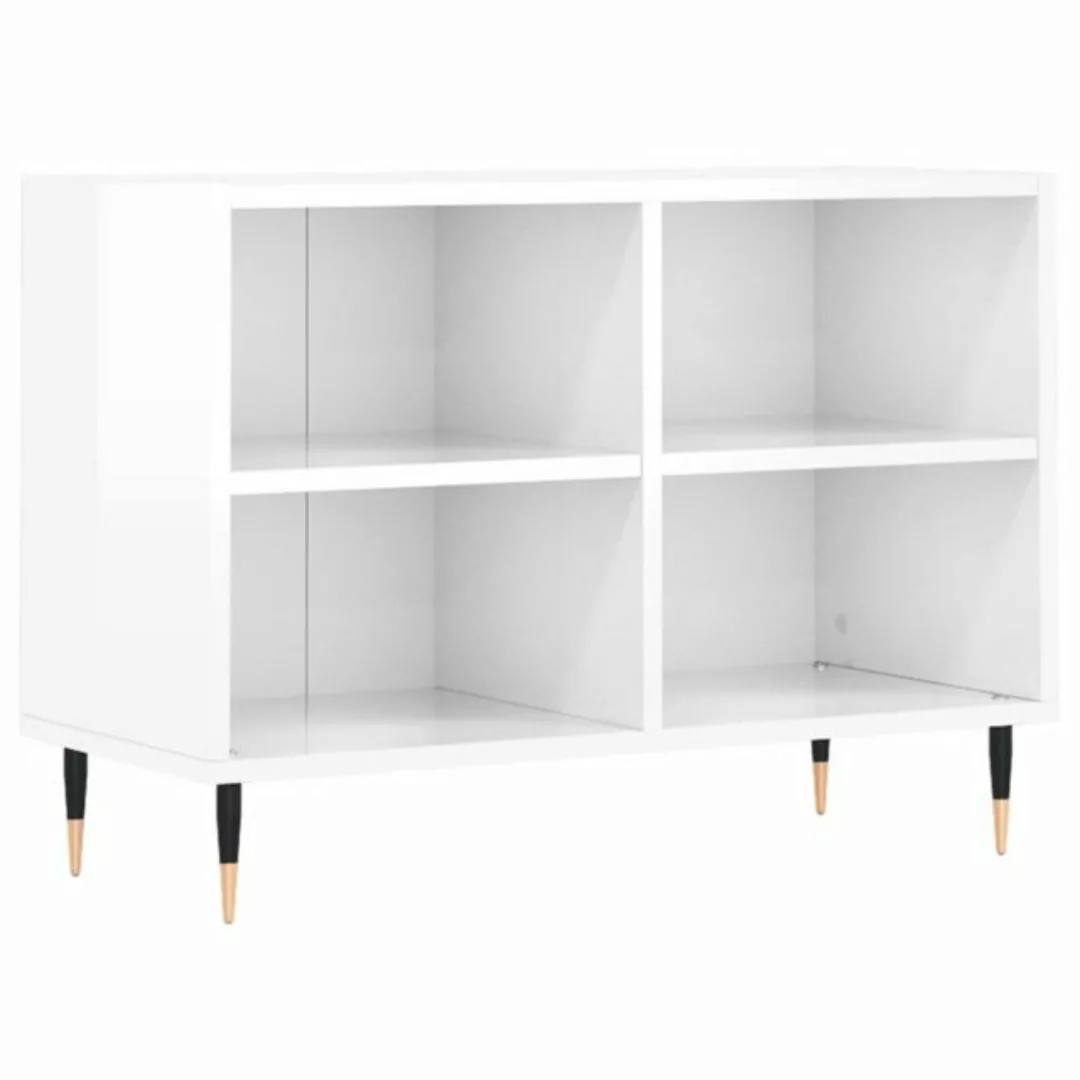 vidaXL TV-Schrank TV-Schrank Hochglanz-Weiß 69,5x30x50 cm Holzwerkstoff (1- günstig online kaufen