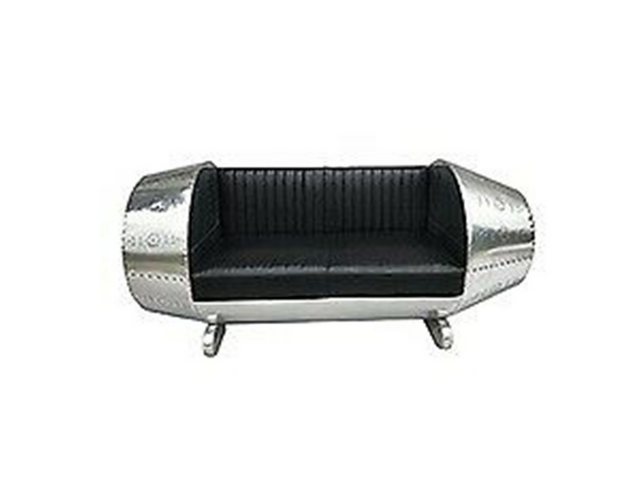 Xlmoebel Sofa Neu Luxus Möbel mit Aluminium Gestell und Ledersofa im Stil, günstig online kaufen