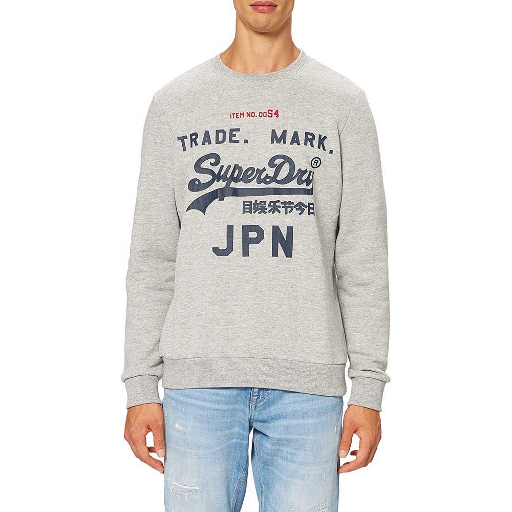 Superdry Vintage Lopo Ac Crew Sweatshirt L Athletic Grey Marl günstig online kaufen