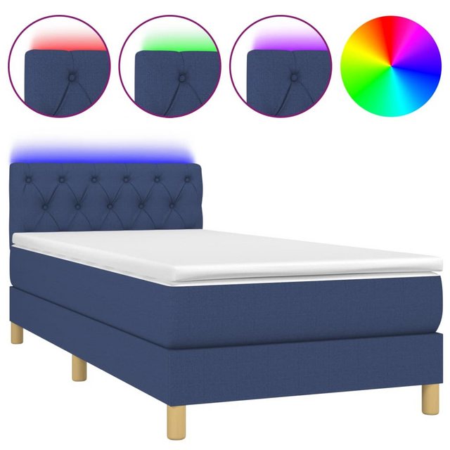 vidaXL Boxspringbett Bett Boxspringbett komplett mit Matratze & LED Stoff ( günstig online kaufen