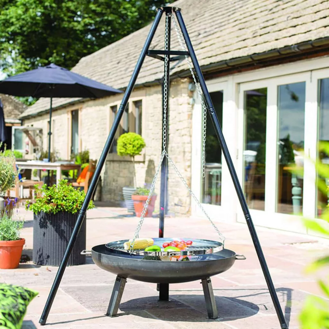 Bbgrill Schwenkgrill Schwarz 172 Cm Bbq Tripod günstig online kaufen