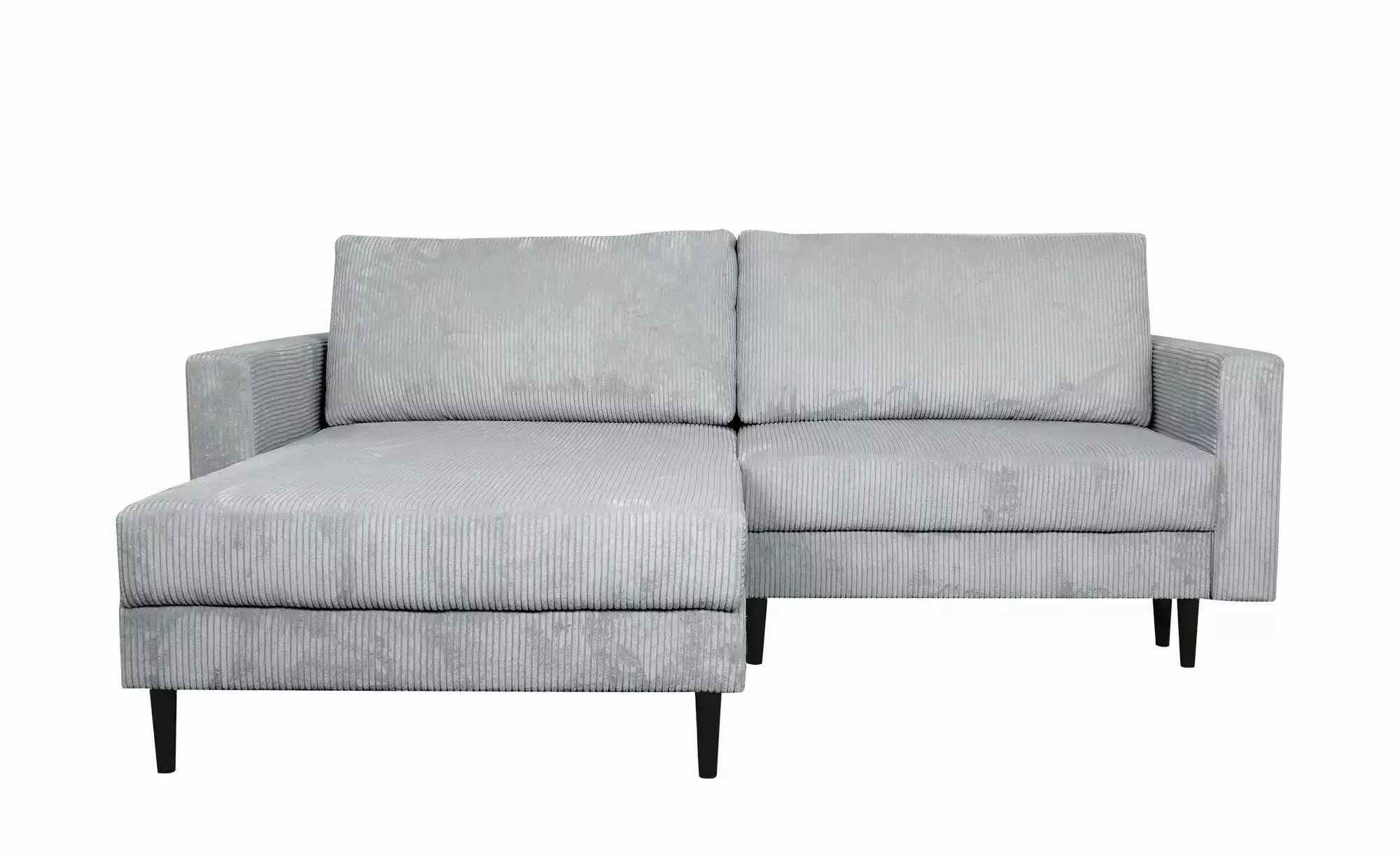 uno Ecksofa trendiger Cordstoff Livorno ¦ grau ¦ Maße (cm): B: 221 H: 105 T günstig online kaufen