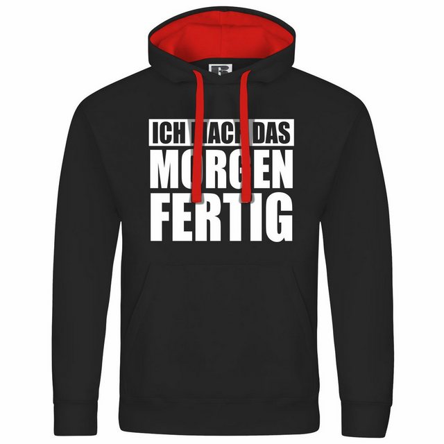 deinshirt Kapuzenpullover Herren Kapuzenpullover Ich mach das Morgen fertig günstig online kaufen