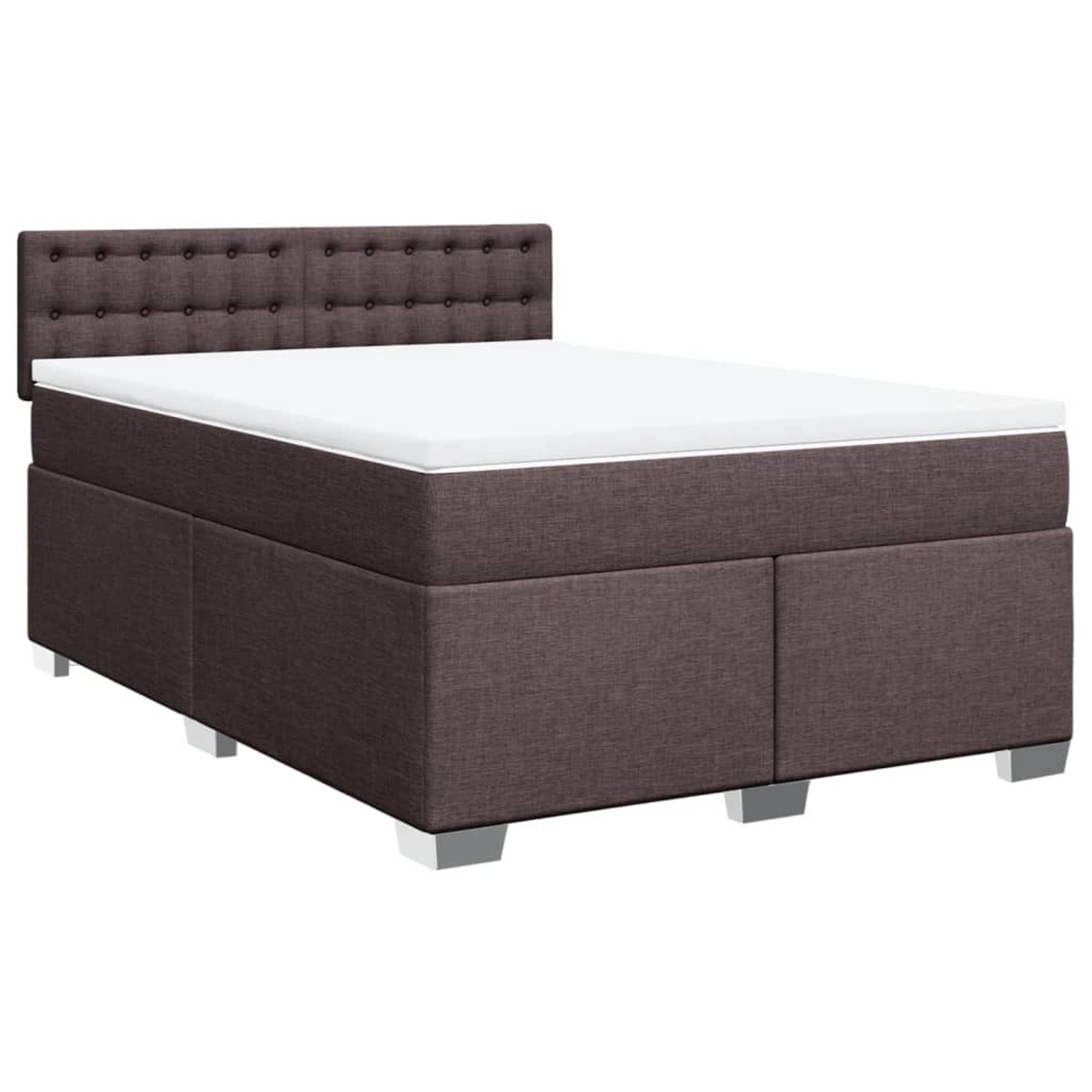 vidaXL Boxspringbett mit Matratze Dunkelbraun 160x200 cm Stoff2107865 günstig online kaufen