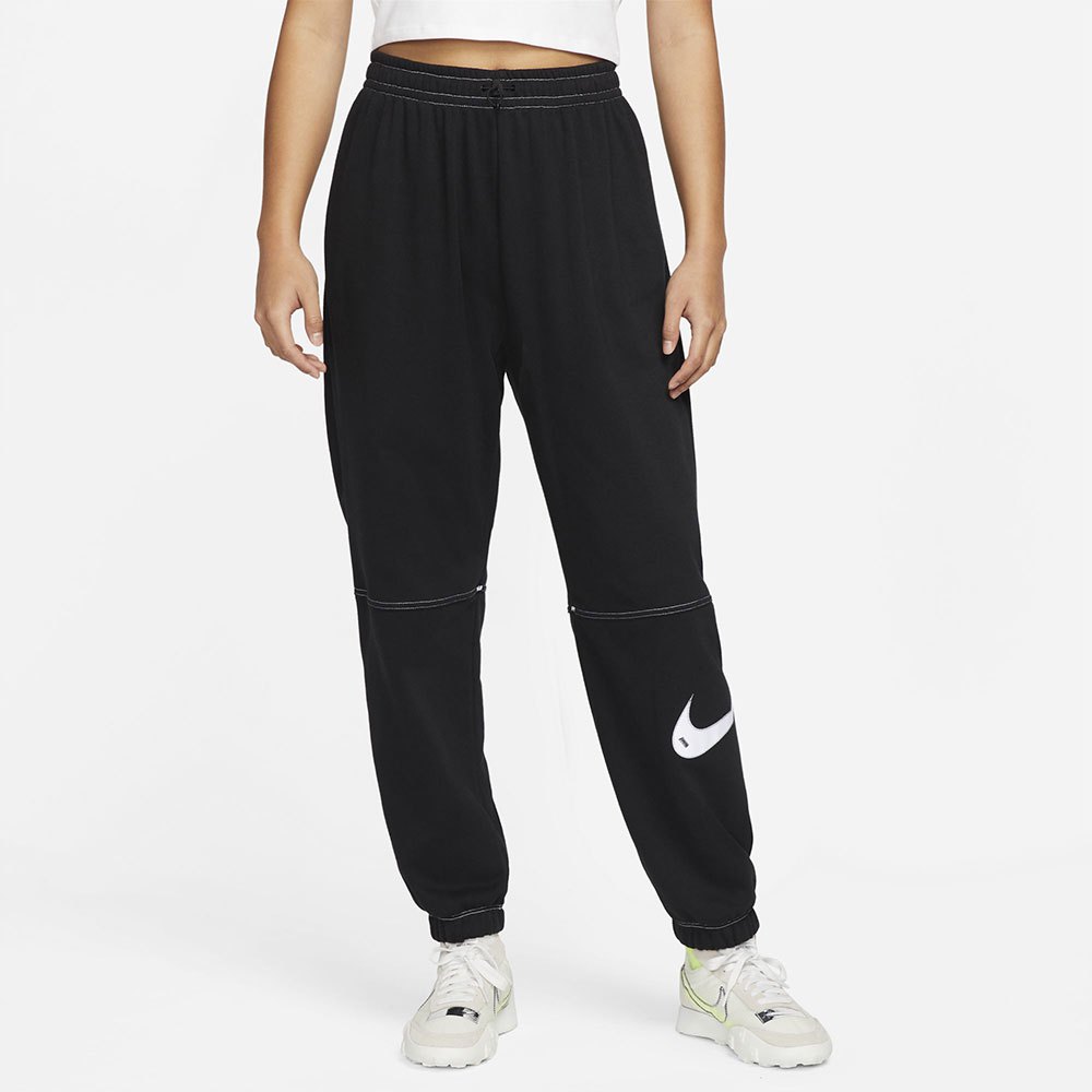 Nike Sportswear Swoosh Fleece Jogger Hose L Black / Black / Black / White günstig online kaufen