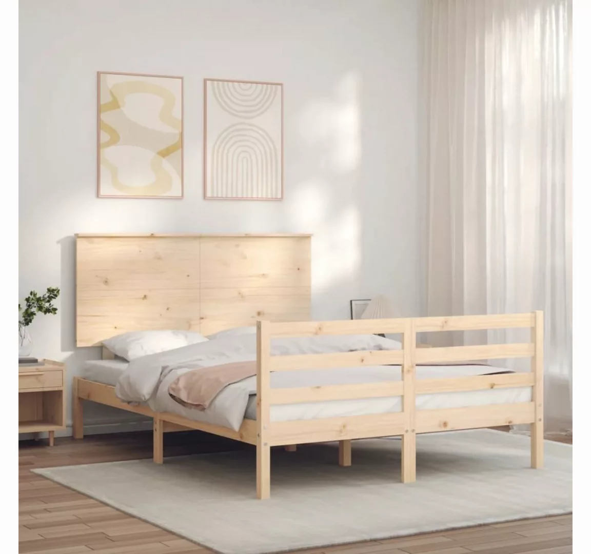 furnicato Bett Massivholzbett mit Kopfteil 120x200 cm günstig online kaufen