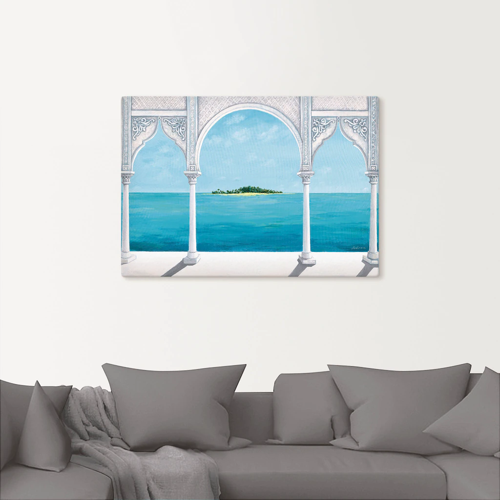 Artland Wandbild »Orientalische Karibik«, Fensterblick, (1 St.), als Leinwa günstig online kaufen