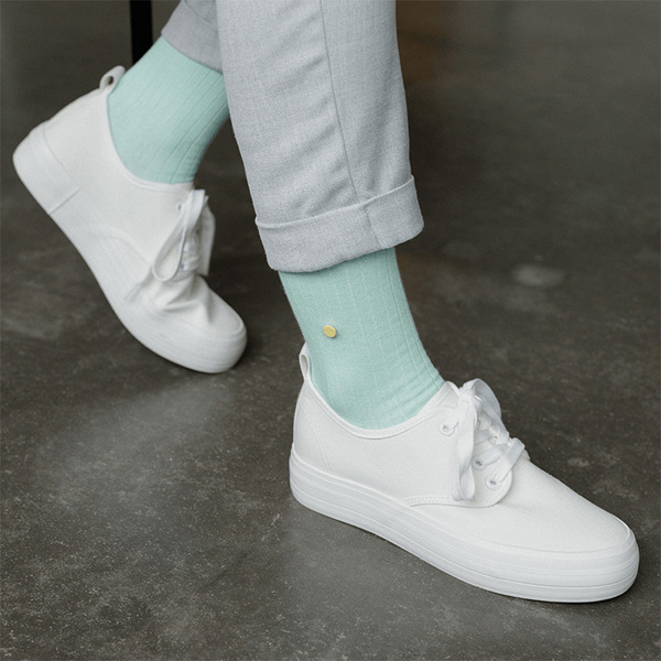 Moderne Premium Socken, Rippenstrick Mit Knopf, Bio-baumwoll-mix günstig online kaufen