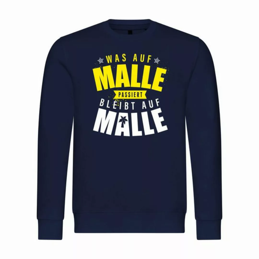 deinshirt Rundhalspullover Herren Sweatshirt Was auf Malle passiert Mit Pri günstig online kaufen