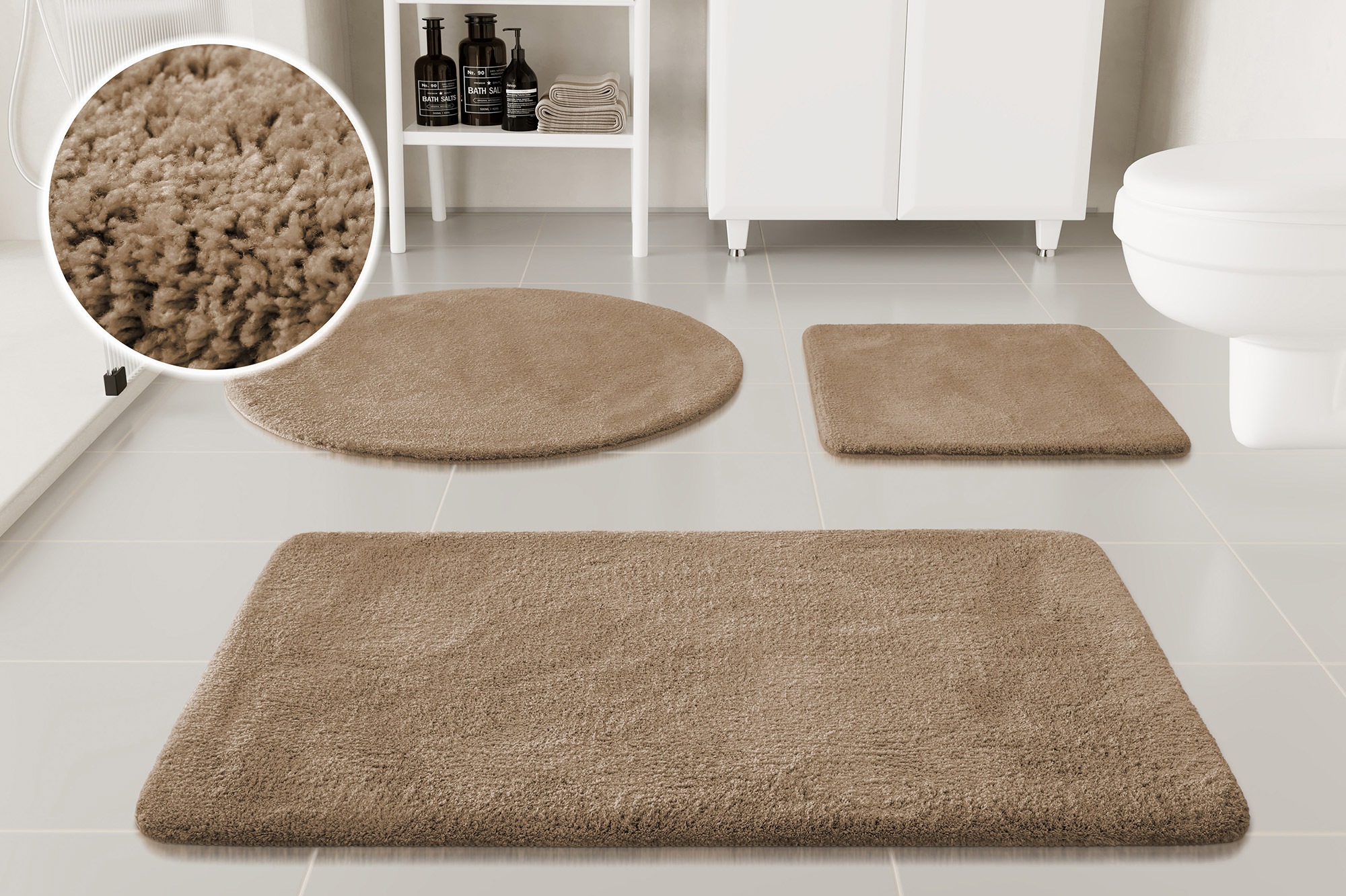 my home Badematte »Neele«, rutschhemmend beschichtet, schnell trocknend, Ba günstig online kaufen