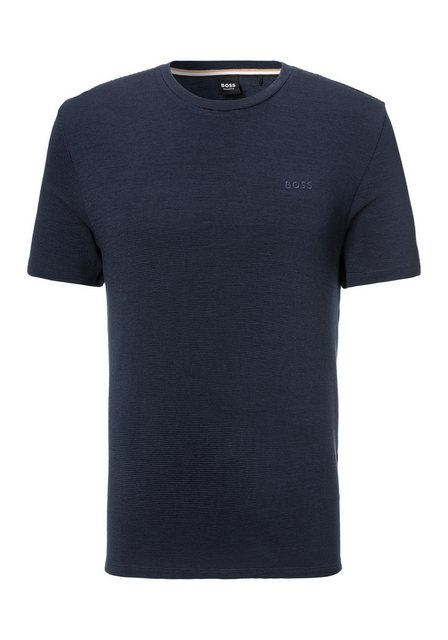 BOSS T-Shirt Rib T-Shirt mit BOSS Stickerei günstig online kaufen