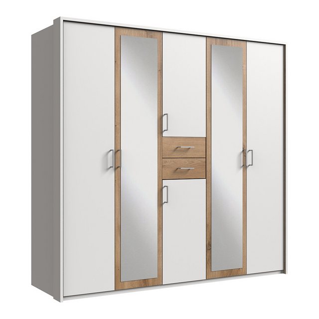 Lomadox Kleiderschrank DUNMORE-43 Drehtürenschrank 228cm mit Passepartoutra günstig online kaufen