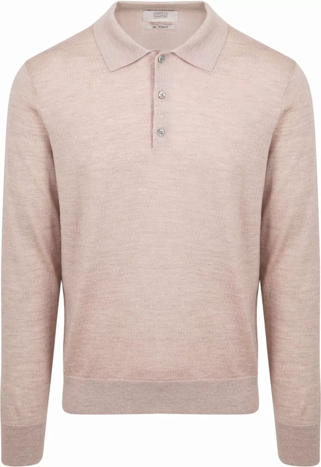 King Essentials The Robert Long Sleeve Poloshirt Merino Beige - Größe M günstig online kaufen