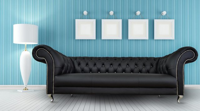 Xlmoebel 3-Sitzer Chesterfield Sofa Polster Designer Couch Textil, 1 Teile, günstig online kaufen