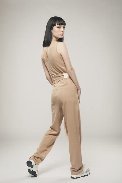 One Shoulder Jumpsuit - Hellbraun günstig online kaufen