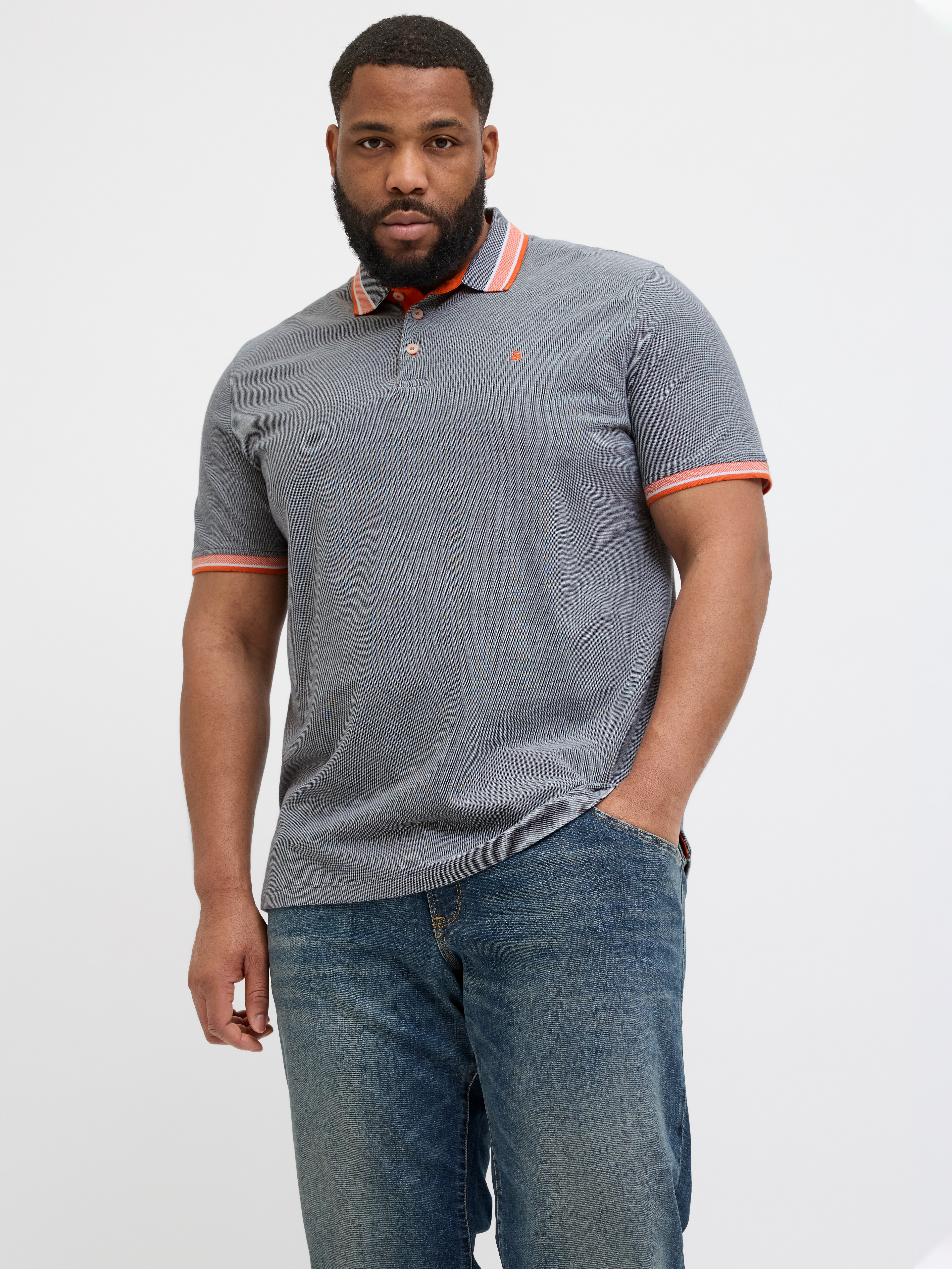 Jack & Jones PlusSize Poloshirt "JJEPAULOS POLO SS NOOS PLS", mit Logo Stic günstig online kaufen