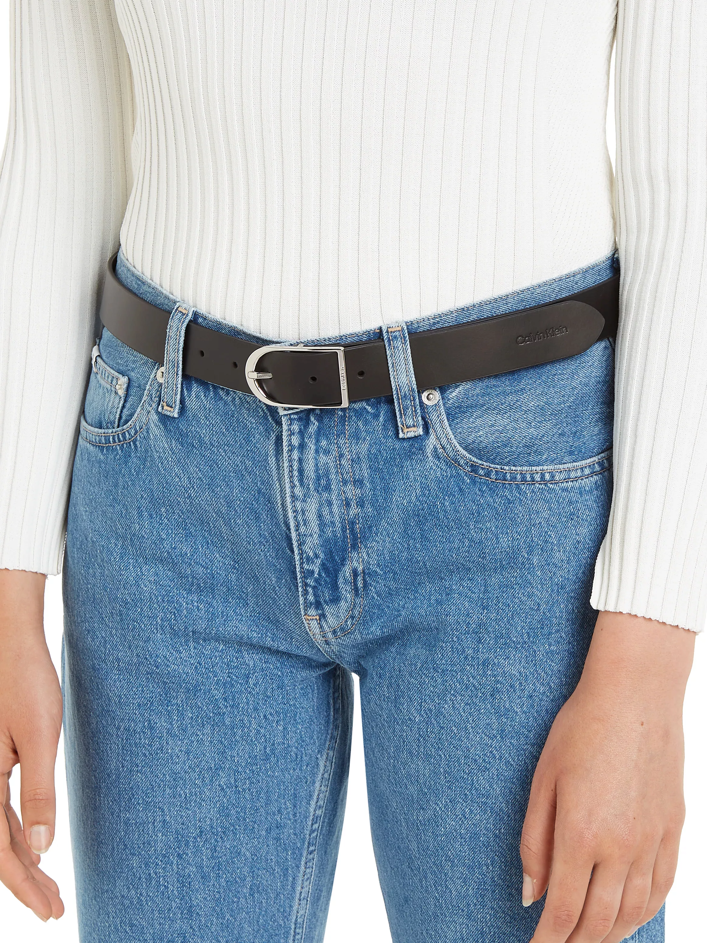 Calvin Klein Ledergürtel "CENTRE BRIDGE BUCKLE BELT 3.0" günstig online kaufen