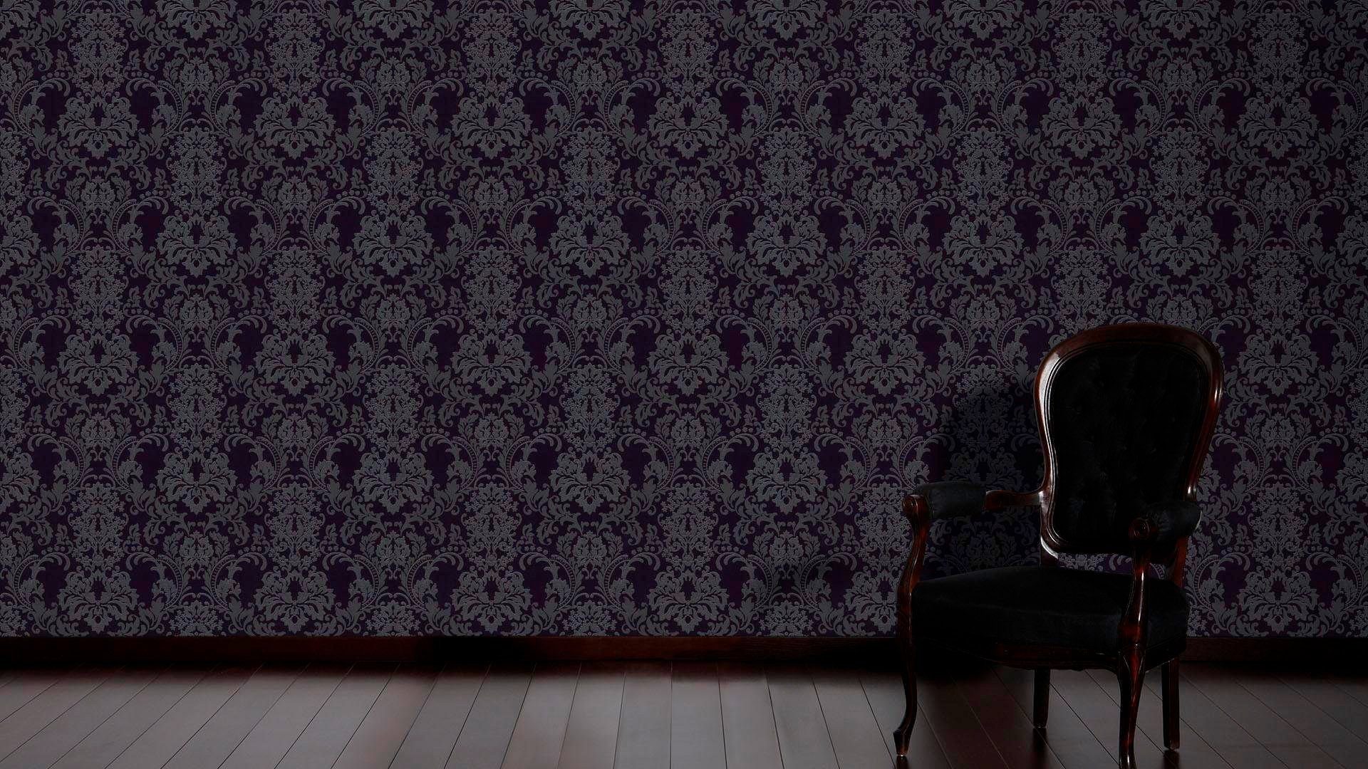 Bricoflor Neobarock Tapete in Grau und Schwarz Ornament Tapete im Eleganten günstig online kaufen