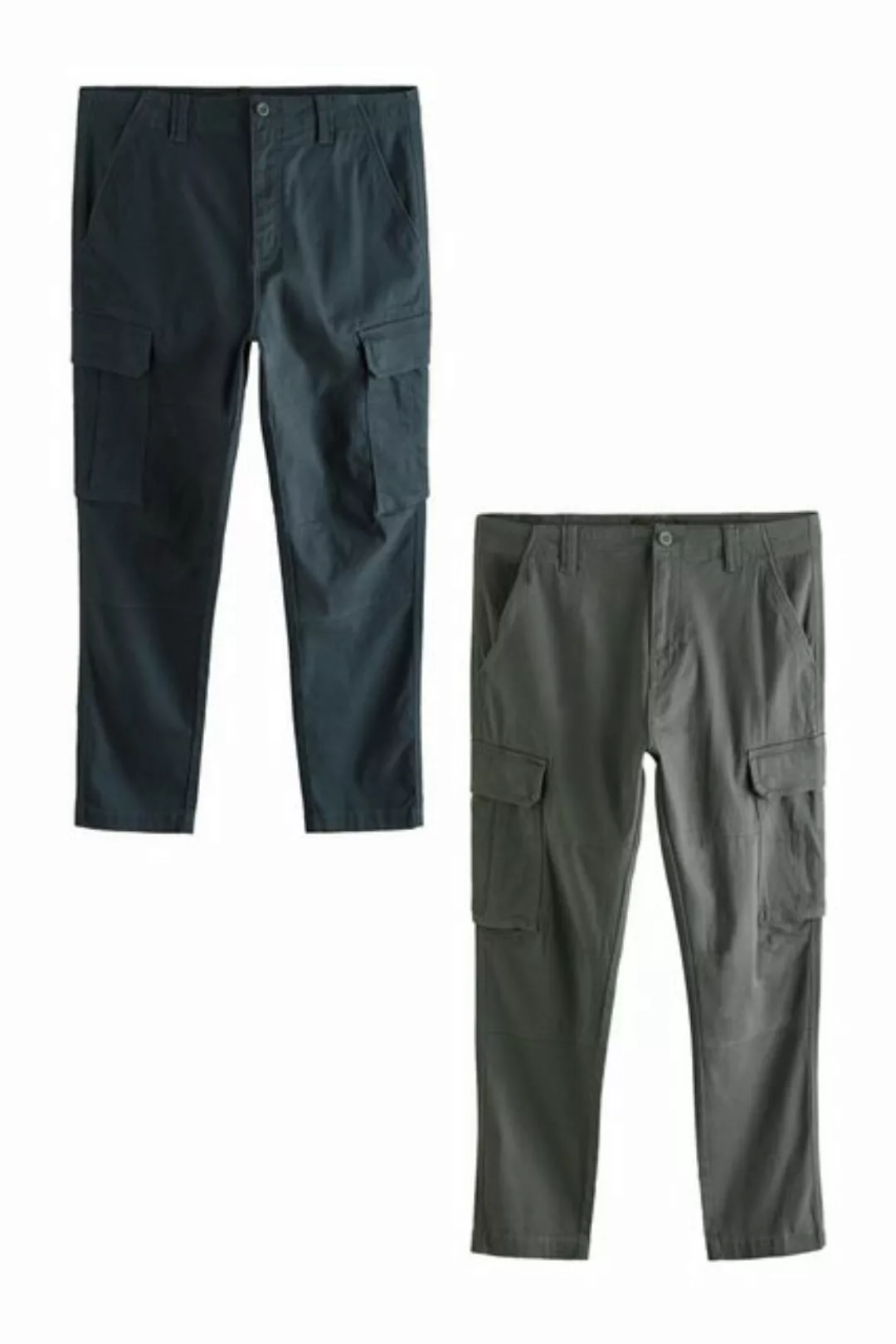 Next Cargohose Slim Fit Cargohose aus Stretchgewebe, 2er-Pack (2-tlg) günstig online kaufen