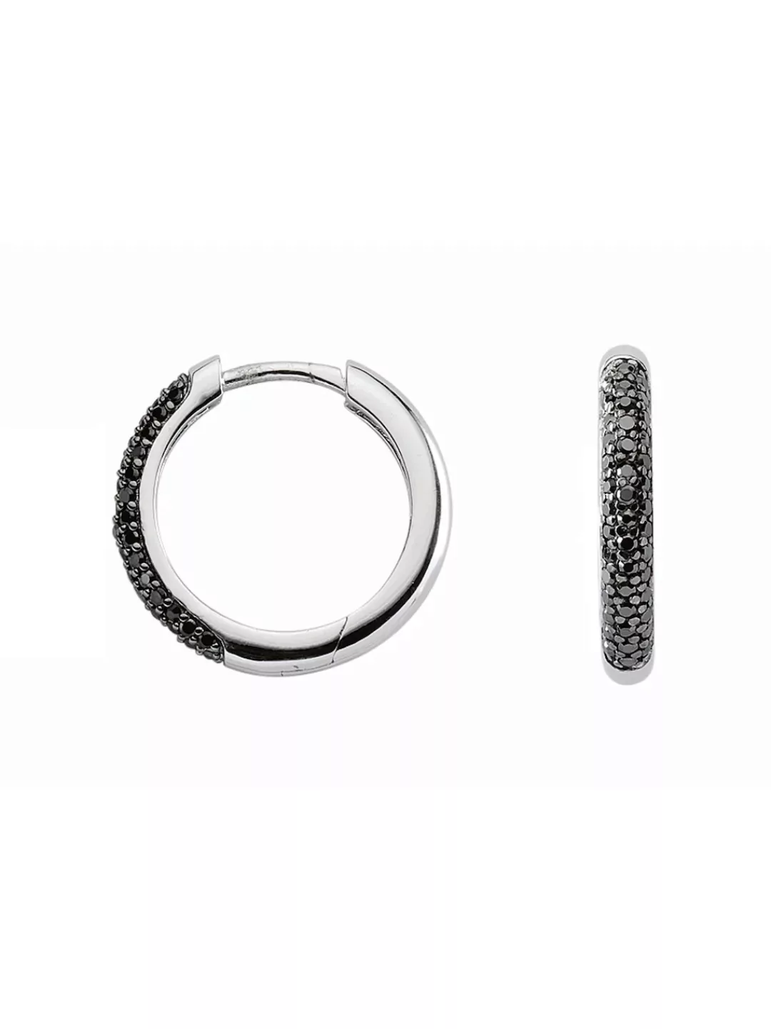 Adelia´s Paar Ohrhänger "925 Silber Ohrringe Creolen Ø 18,4 mm", mit Zirkon günstig online kaufen