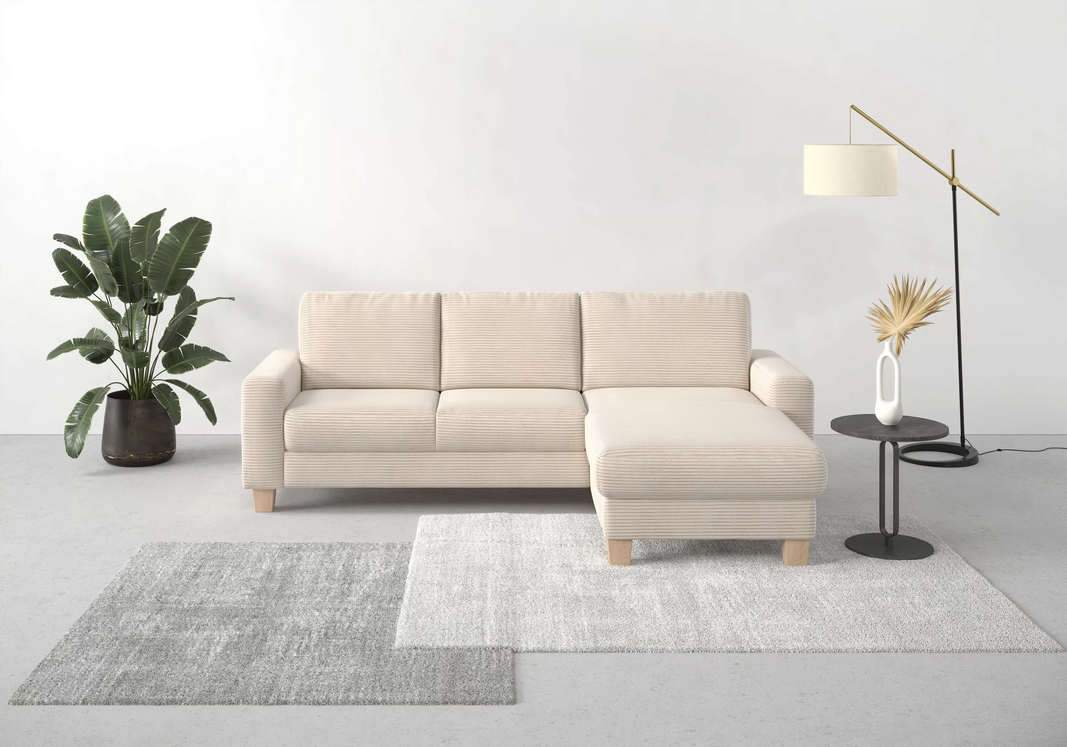 Home affaire Ecksofa "Summer L-Form", mit Recamiere, mit oder ohne Bettfunk günstig online kaufen