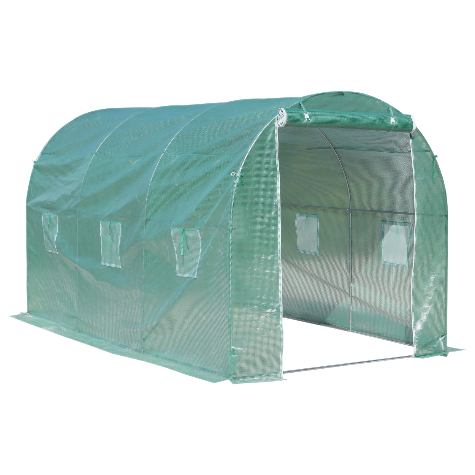 Outsunny Tunnelgewächshaus für den Garten Bodenfläche 8 m² 4L x 2B x 2,05H günstig online kaufen