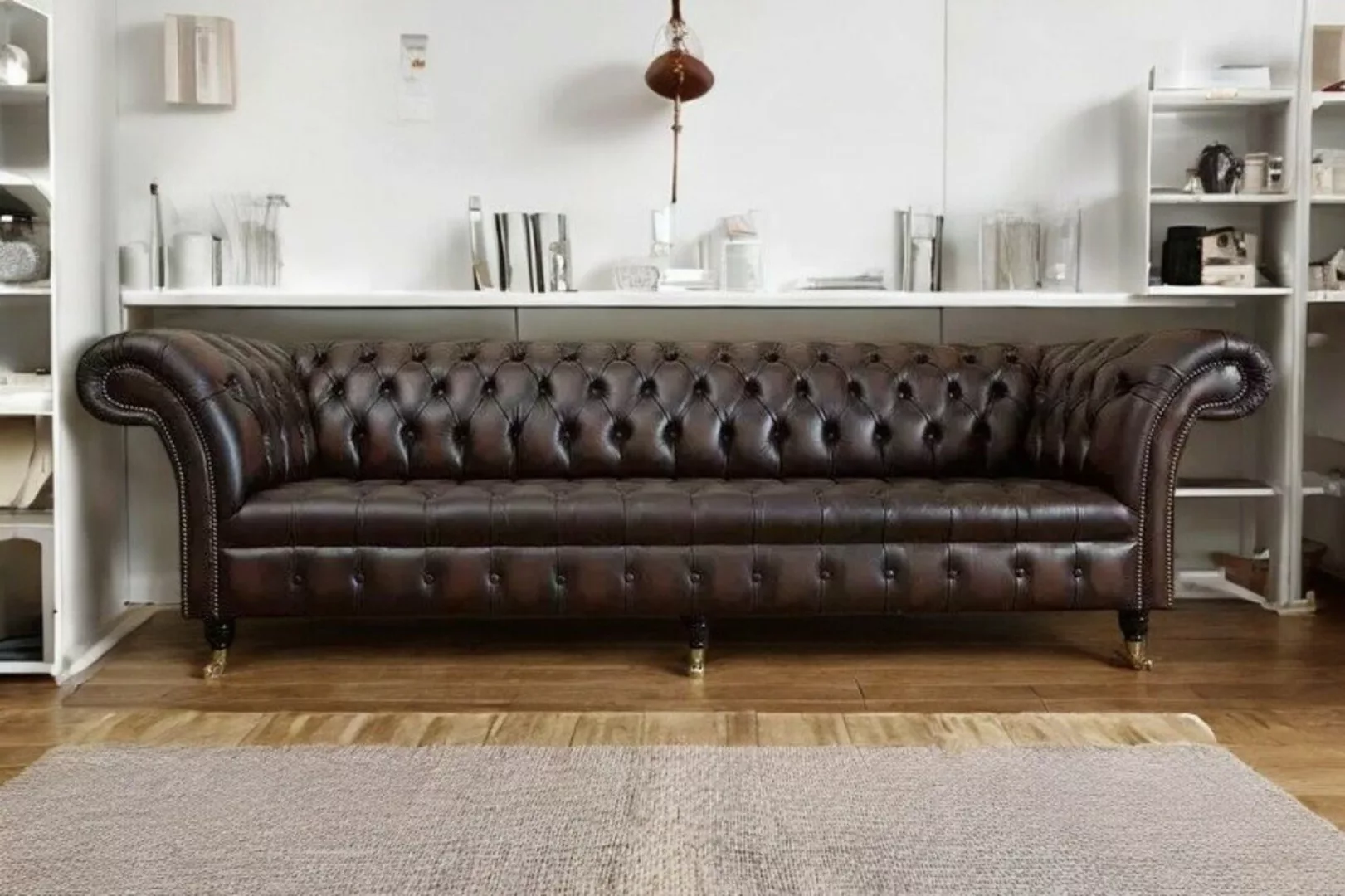 JVmoebel Chesterfield-Sofa, XXL Big Wohnzimmer Couch Chesterfield 4 Sitzer günstig online kaufen