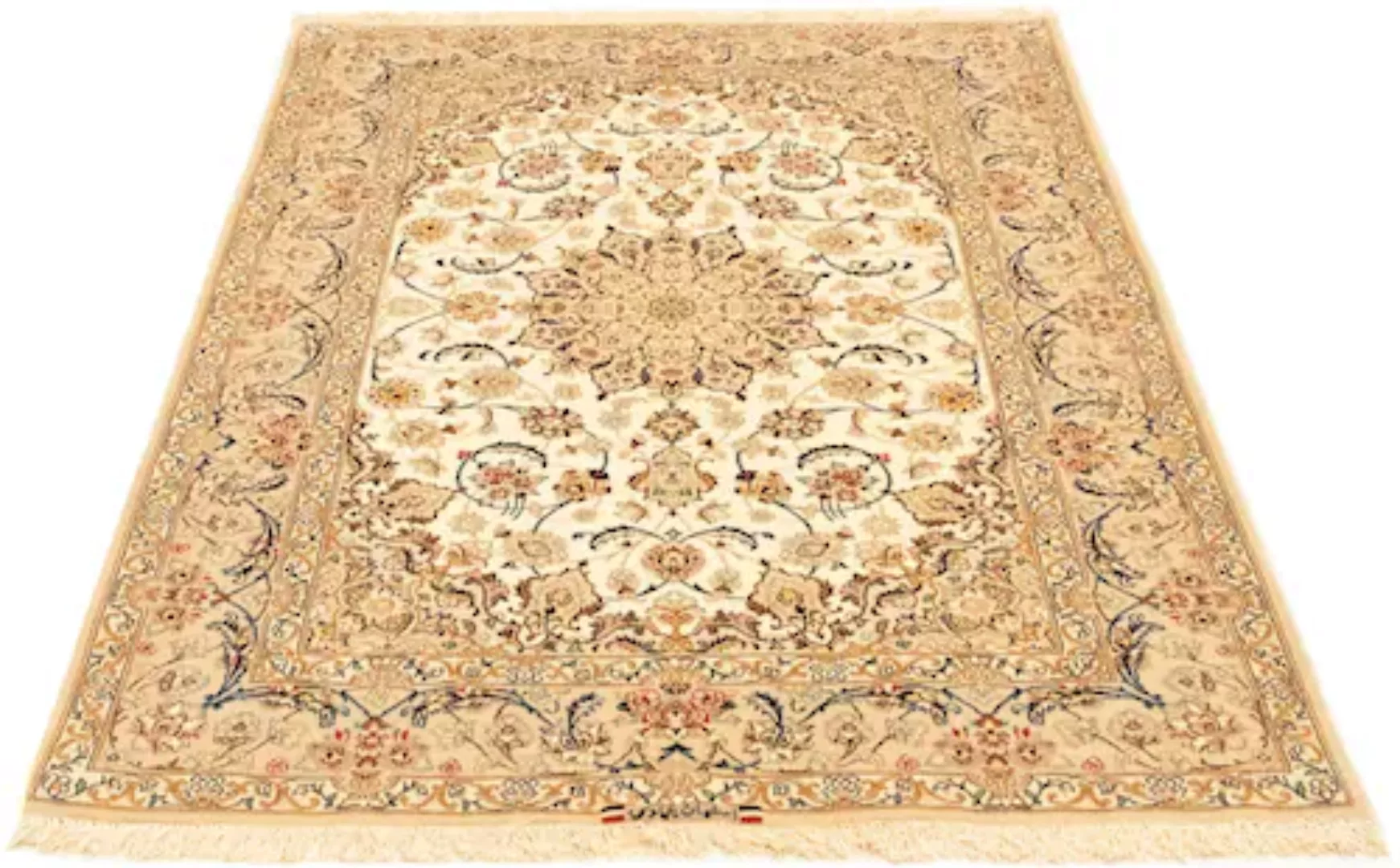 morgenland Teppich »Isfahan Teppich handgeknüpft beige«, rechteckig, handge günstig online kaufen
