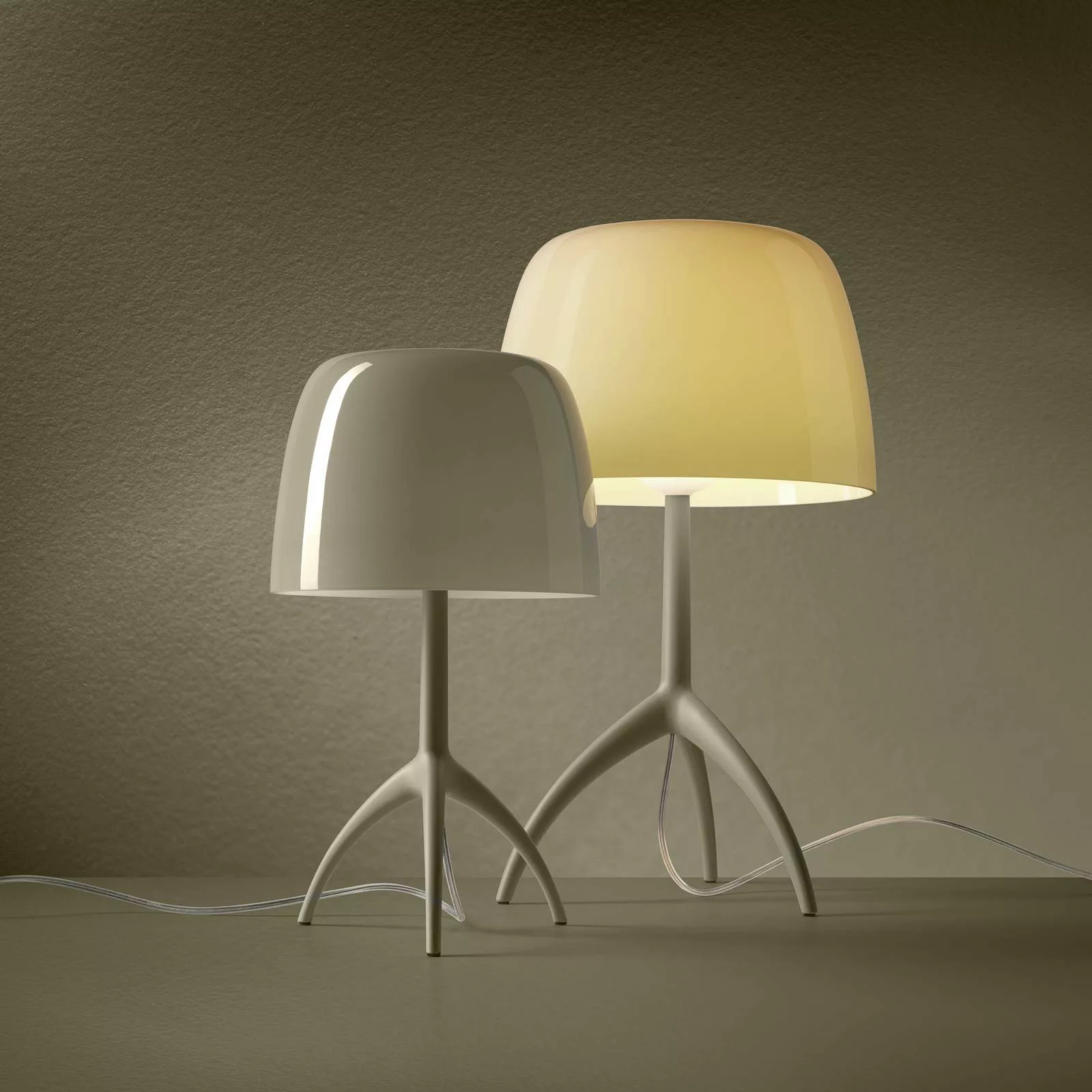 Foscarini - Lumiere Nuances Grande Tischleuchte - kreide/gebürstet, lackier günstig online kaufen