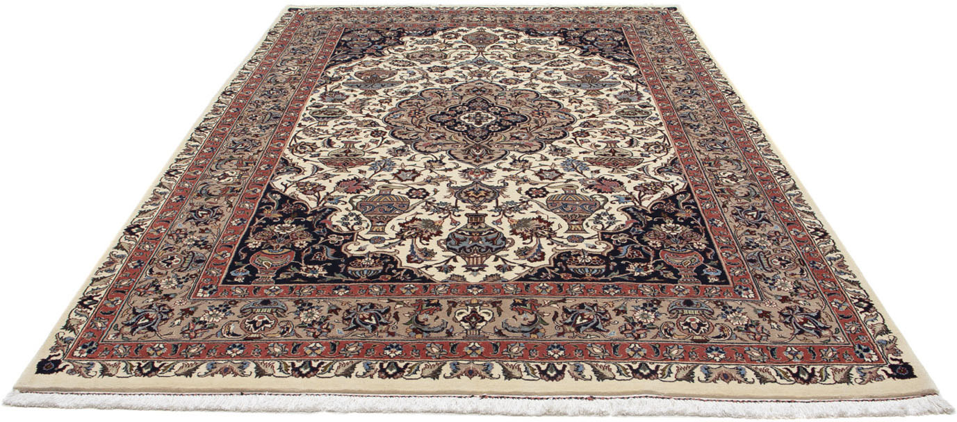 morgenland Wollteppich »Kaschmar Blumenmuster Beige 293 x 196 cm«, rechteck günstig online kaufen