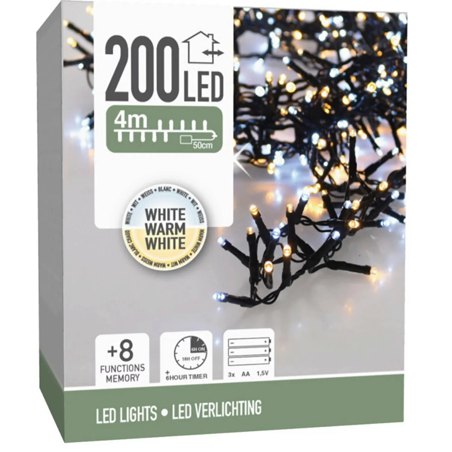 Weihnachtsbeleuchtung Lichterketten Microcluster 200 LED 4 m günstig online kaufen