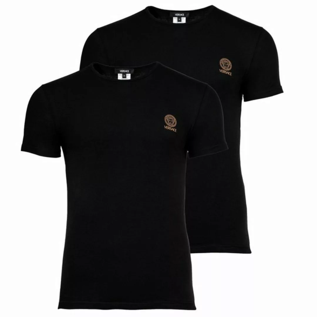 Versace T-Shirt Herren T-Shirt, 2er Pack - Unterhemd, Rundhals, (Packung, 2 günstig online kaufen