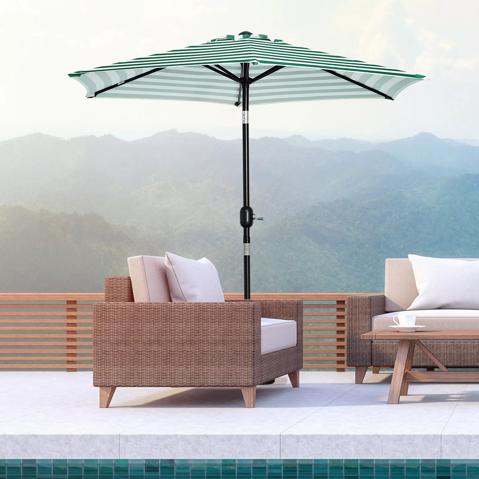 Outsunny Sonnenschirm Gartenschirm Terrassenschirm Gestell Stahl im Freien günstig online kaufen