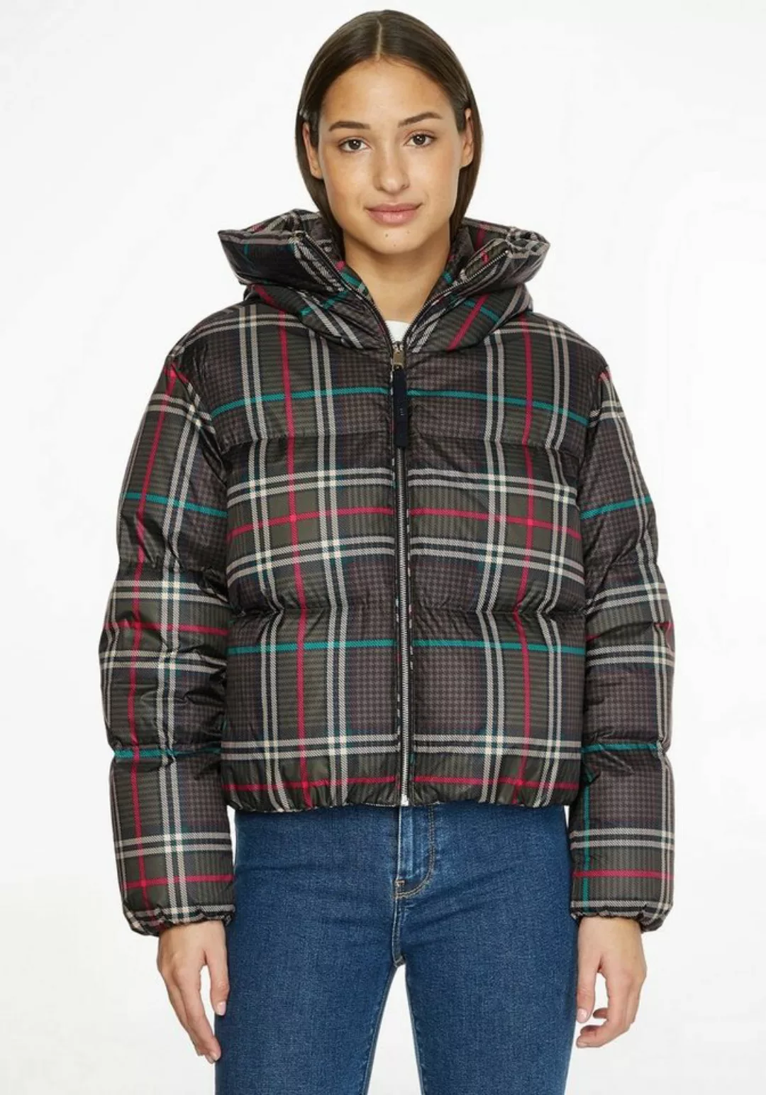 Tommy Hilfiger Steppjacke PRINTED CHECK REDOWN PUFFER JKT im Karomuster günstig online kaufen