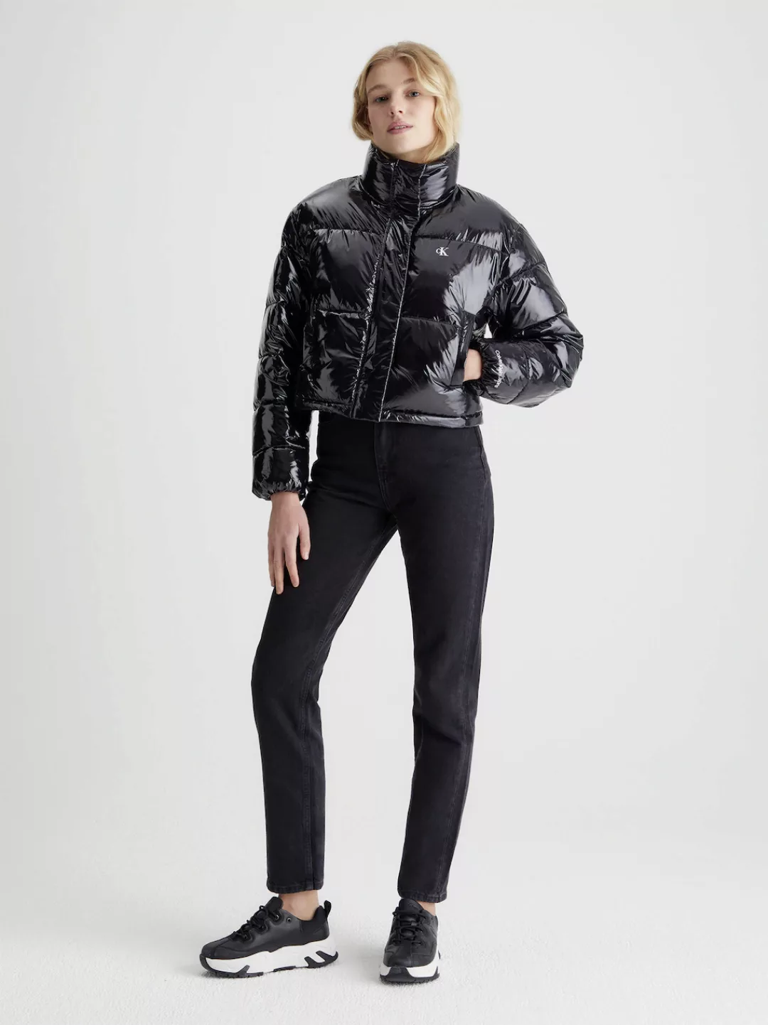 Calvin Klein Jeans Steppjacke "CROPPED SHINY PUFFER" günstig online kaufen